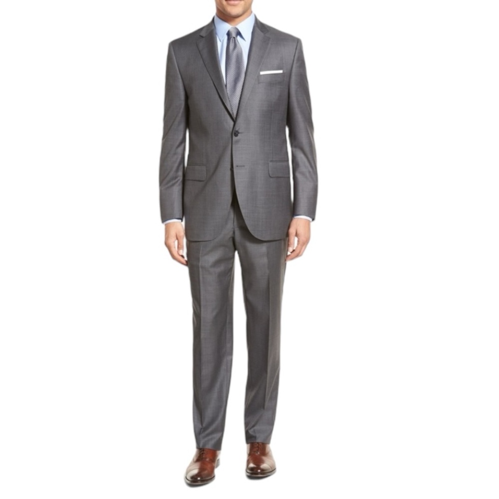 Peter Millar Flynn Grey Sharkskin Suit Size 48XL 42W NWT